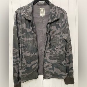 Mens G-star raw camo denim recroft over shirt jacket